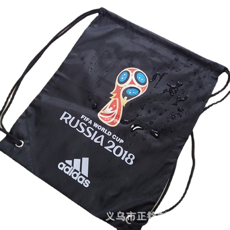 世界杯防水抽绳束口袋 多功能五分格马拉松赛事背袋