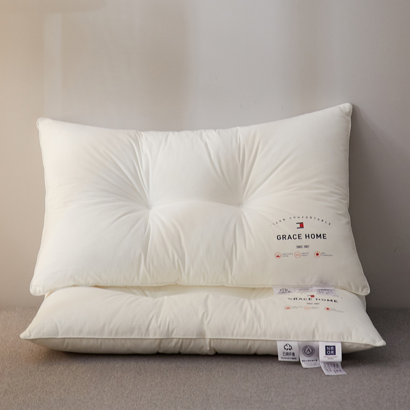 60番手純綿羽根繊維枕芯A級母子用ネックピロー家庭用睡眠補助学生用ホテル用枕