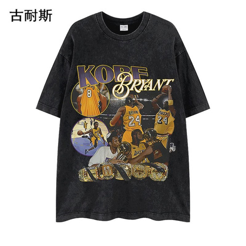 Versatile Summer Washed Independent Station Ins Distressed Retro High Street Loose Letter Couple Short Sleeve T-Shirts eBay