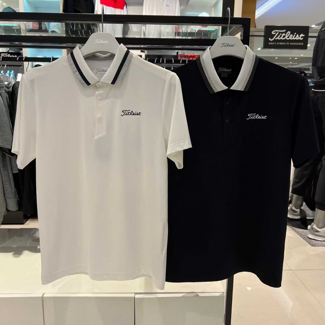 25 Spring and Summer Men's Golf Clothing Lapel Versatile Casual Short-Sleeved T-Shirt Sports Top Polo Shirt