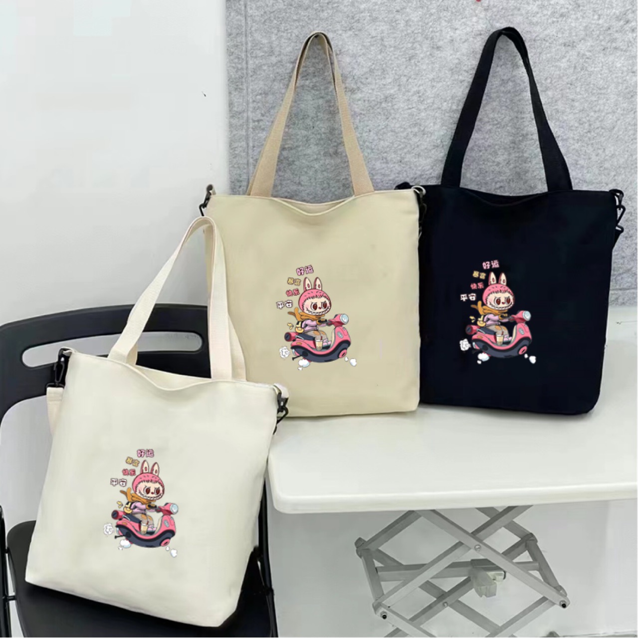 Canvas Bag Women's 2025 New Handbag Kapibala Large Capacity Student Work Commuter Crossbody Handbag