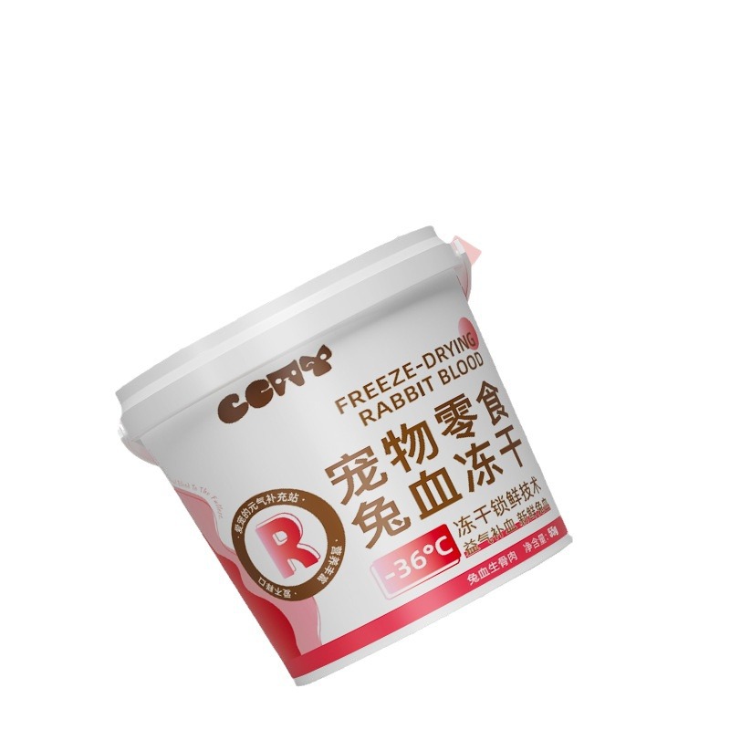 Aperitivos para gatos Aperitivos liofilizados para gatos con sangre de conejo