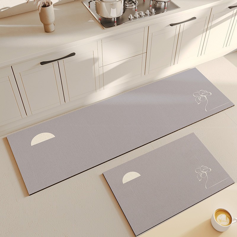 Cocina esterilla de dibujos animados simple alfombra de barro de diatomeas hogar esterilla antideslizante de absorción de agua resistente al desgaste
