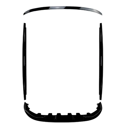 Rear Wing Modification Parts, Big Surrounded - g30-g31-late-model-integrated-front-lip-body-kit-piano-black-finish-2021-2023