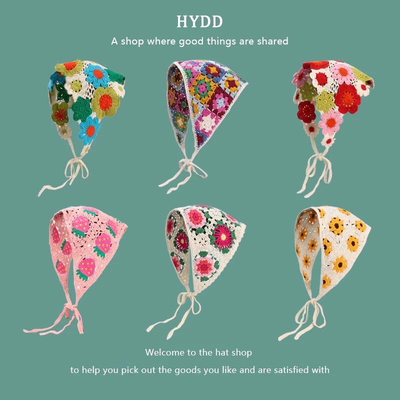 Французский ретро вязаный пряный шарф ручной работы