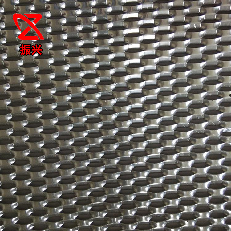 幕墙吊顶装饰网 拉伸铝板扩张网 金属压平菱形网鱼鳞型防护钢板网