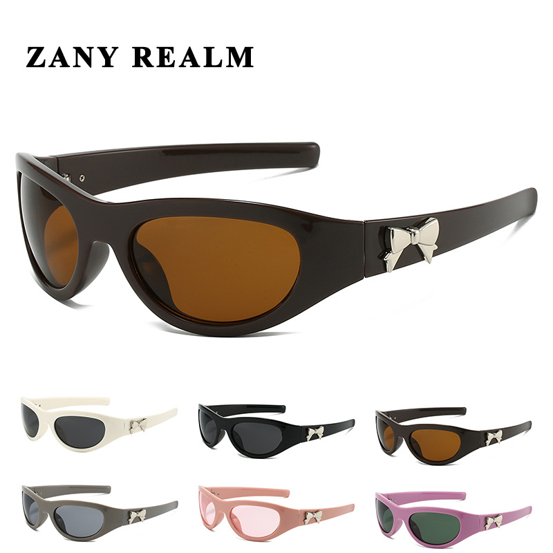 Nuevas gafas de sol futuristas para deportes al aire libre con protección UV y2k diadema para montar gafas de sol con lazo para hombres y mujeres