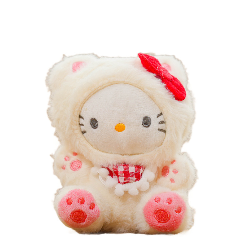 可爱hellokitty毛绒挂件kt猫玩偶凯蒂猫玩偶公仔卡通钥匙扣书包挂|undefined