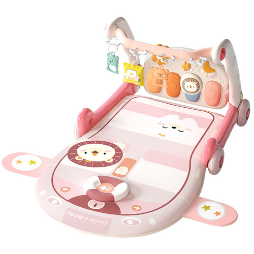 Infant and Toddler Foot Piano Multifunctional Fitness Frame Baby Foot Music Toy Two-in-One Learning Walker Push Cart