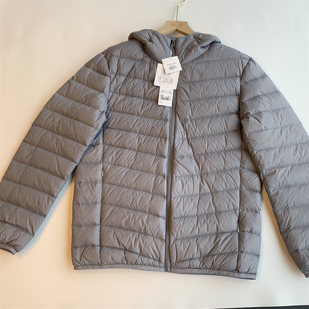 [90 plumón de pato] Chaqueta de plumón con capucha ligera y cálida para hombre 2024 invierno nuevo estilo para hombre con plumón exterior delgado