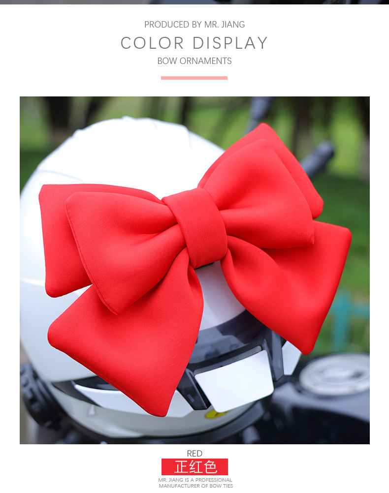 Helmet Decorations Cartoon Bow Motorcycle Electric Vehicle Helmet Accessories Multi-Color Bow Ready Stock Wholesale