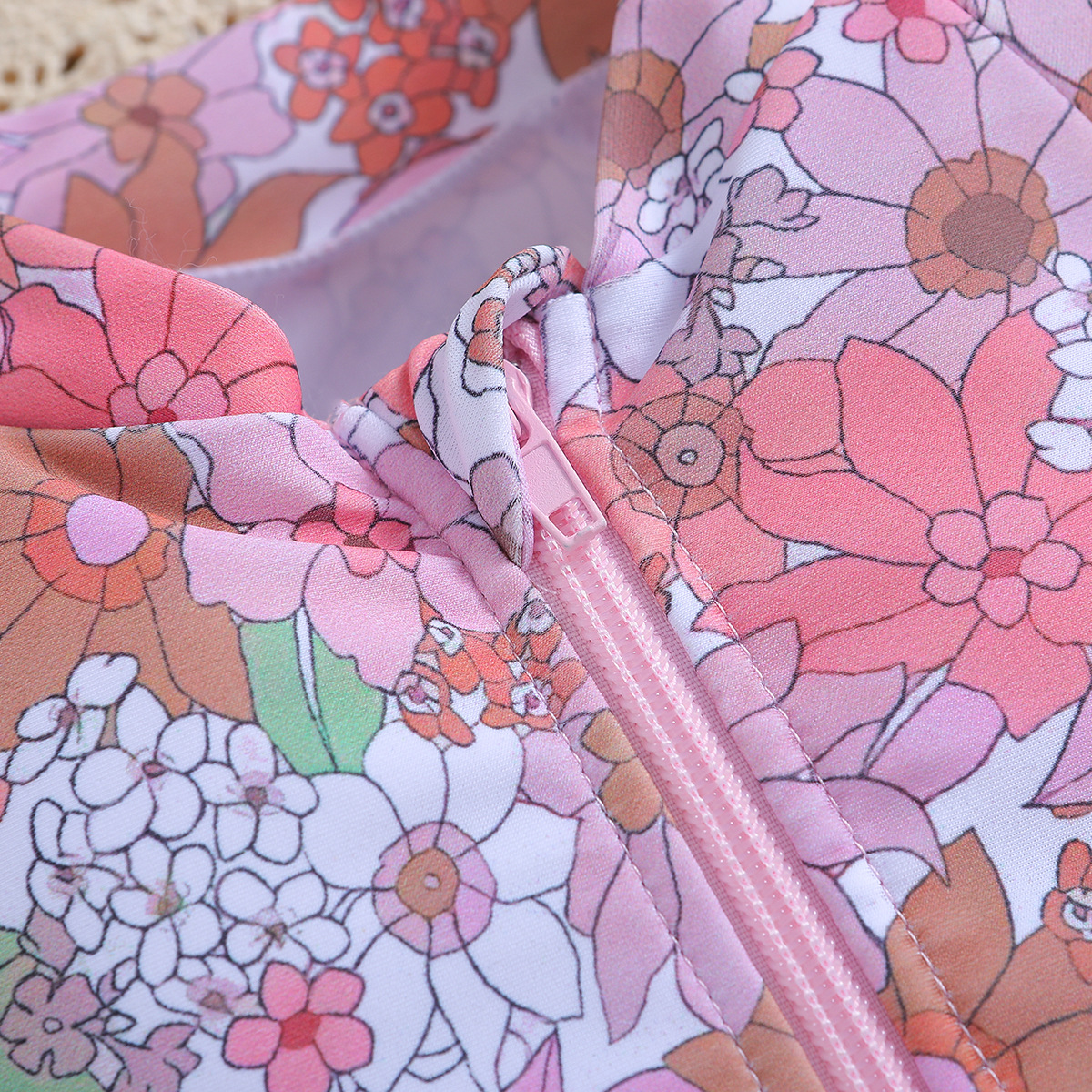 SAMGAMIBABY children's swimwear new girls long sleeved printed one piece swimsuit_voghion.com