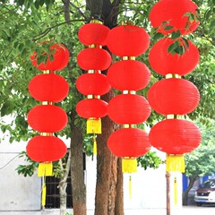 大紅屋外連続伸線提灯円三四五連提灯印字広告折り畳みダンス提灯卸売り