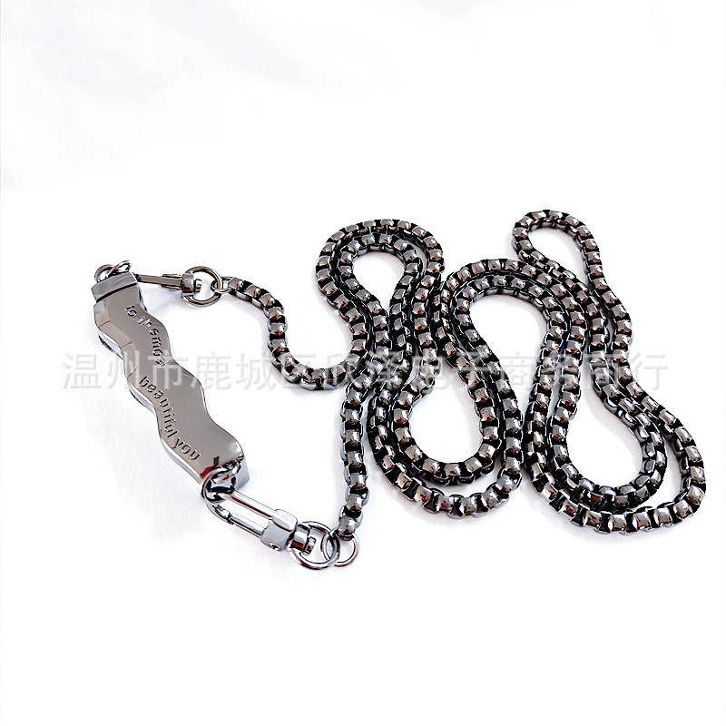Metal Twist Chain Phone Chain Single Shoulder Crossbody Bag Chain Shoulder Strap with Buckle Phone Case Back Clip Chain Strap