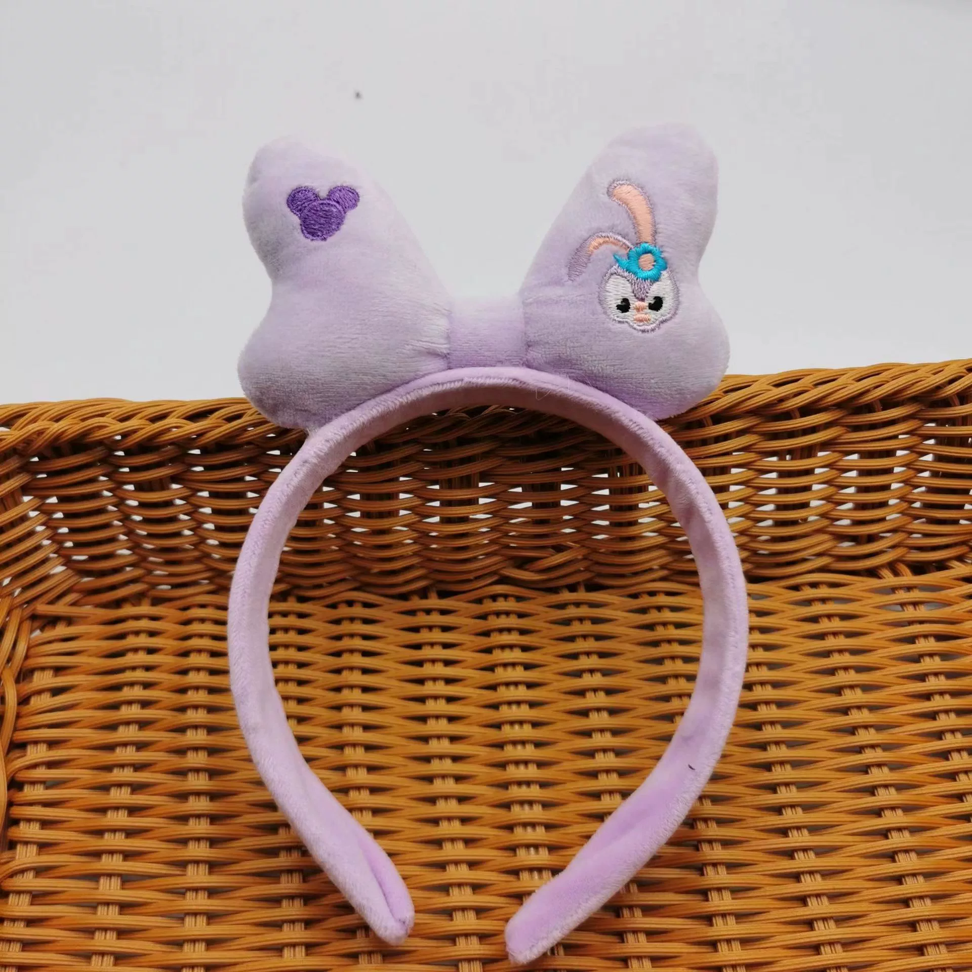 Flashing Headband Yimin, Flower-Shape Light Socket, Korean Style Plush, Blue Accent