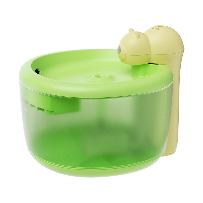 Dispensador de agua para mascotas oso dispensador de agua para gatos alimentador de agua inteligente de agua vivo automático inalámbrico no enchufable perro agua potable