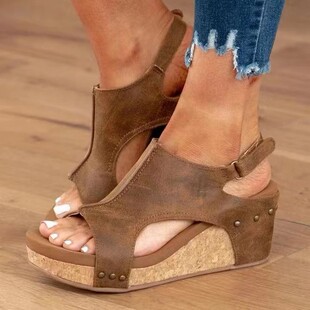 Amazon Roman sandals 2023 flat platform sandals plus size cross-border women's shoes slip-on women's shoes in stock sandals women