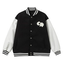 欧美高端秋冬新款CH克罗立领黑白螺纹棒球服夹克外套平替跨境欧货