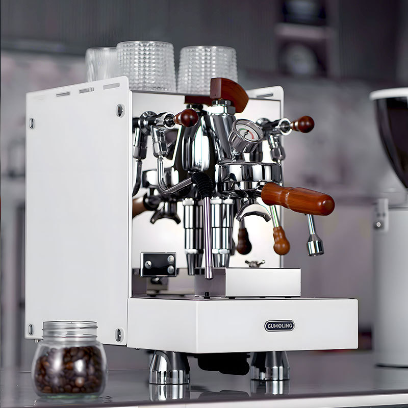 6010 máquina de café italiana semiautomática doméstica comercial de vapor de leche burbuja E61 cabeza de infusión de presión