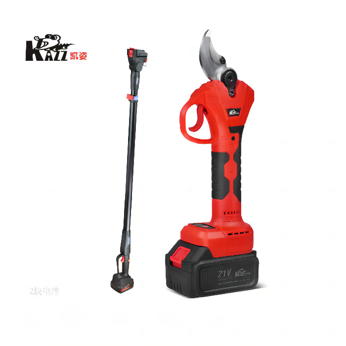 凯姿3.2公分电动修树枝剪刀果树剪充电式高空粗枝剪高枝剪KZ320