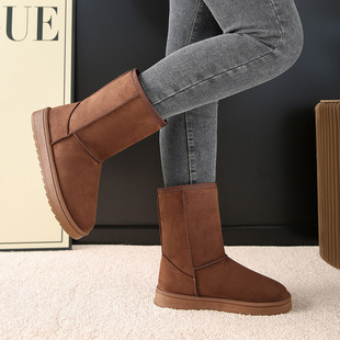 Foreign Trade Cross-Border Snow Boots for Women 2024 Winter New Women's Shoes Fleece-Lined Thickeneded Warm Cotton Shoes for Women Autumn and Winter Cotton Boots for Women