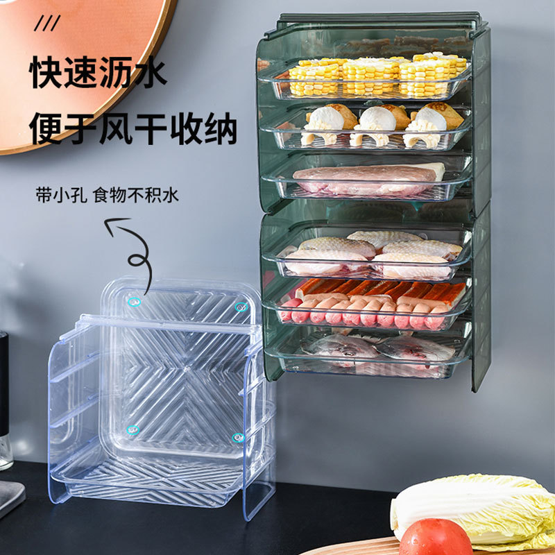 廚房備菜置物架多功能配菜盤多層碗碟收納架壁掛摺疊台面放菜架子