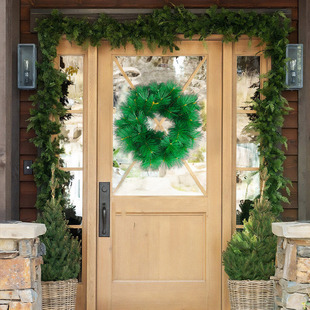 Yanyu 2025 Cross-Border Christmas Wreath 30cm Front Door Wreath Decoration Door Hanging Christmas Decorations Popular Wreath