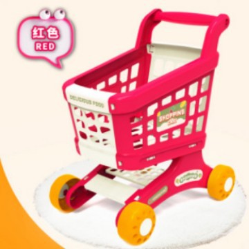 Juguetes caseros pequeños baby carrito de compras conjunto completo de accesorios al por mayor