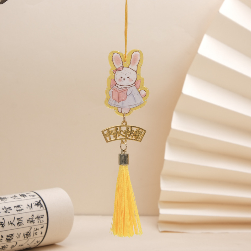 中秋节亚克力兔子挂件赠送兔子挂件商场公司礼物月饼礼盒挂件批发|undefined