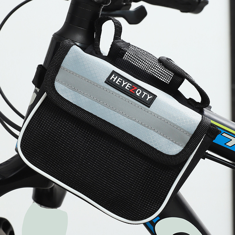 Bicycle bag mountain bike front beam bag single car tube saddle bag beam bag supply cycling mobile phone bag cycling outfit