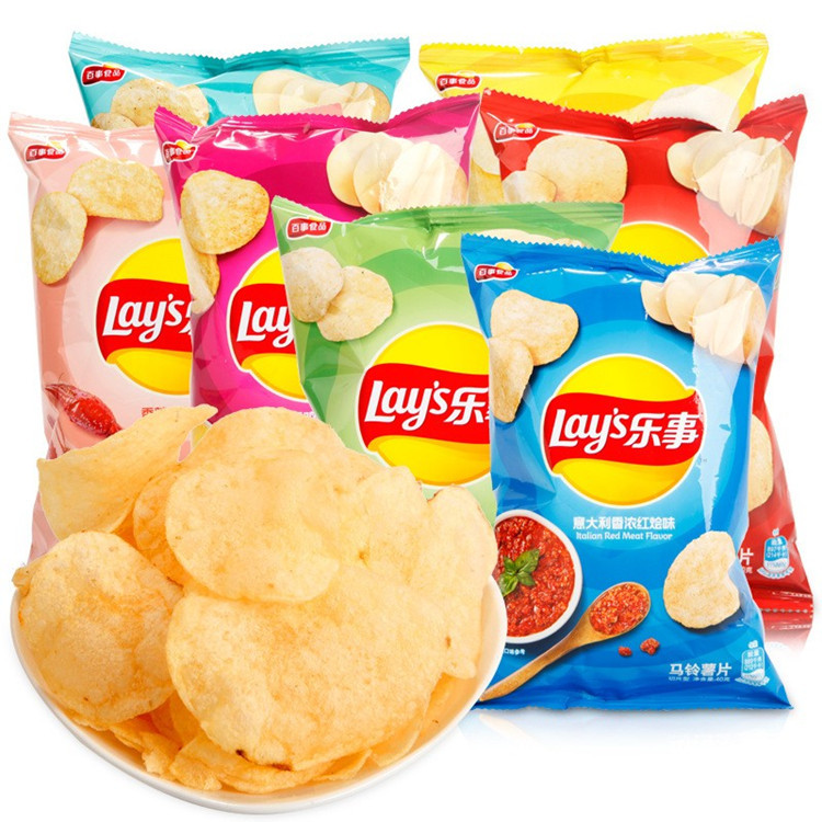 Potato chips 40g bagged wholesale 40g 1*50 packs*40g/pack Puffed food snack wholesale
