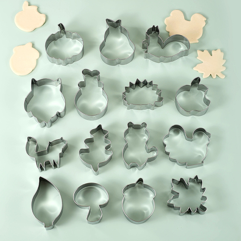 Thanksgiving turkey suit Stainless steel biscuit mould squirrel Pumpkin baking tool Cookies biscuit Cake mould