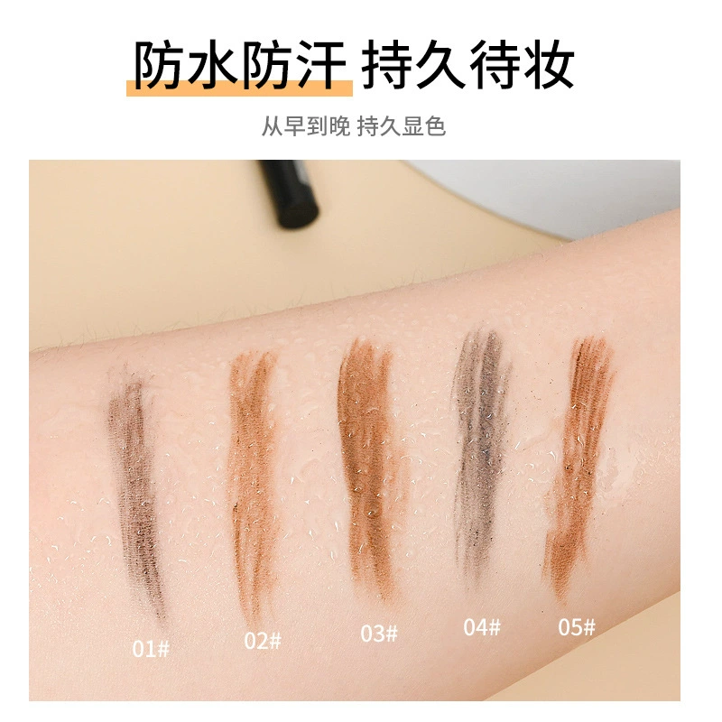 Automatic double-sided waterproof eyebrow pencil, for beginners, no smudge