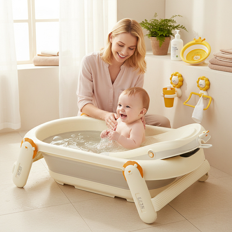 �ʺп羳����Ӥ���۵�ԡ����װ����ϴ��Ͱ7����Baby bathtub 7set