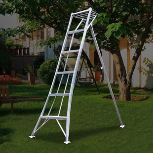 Triangular Orchard Aluminum Alloy Ladder Gardening Pruning Ladder Ladder Picking Triangular Fruit Tree Garden Ladder