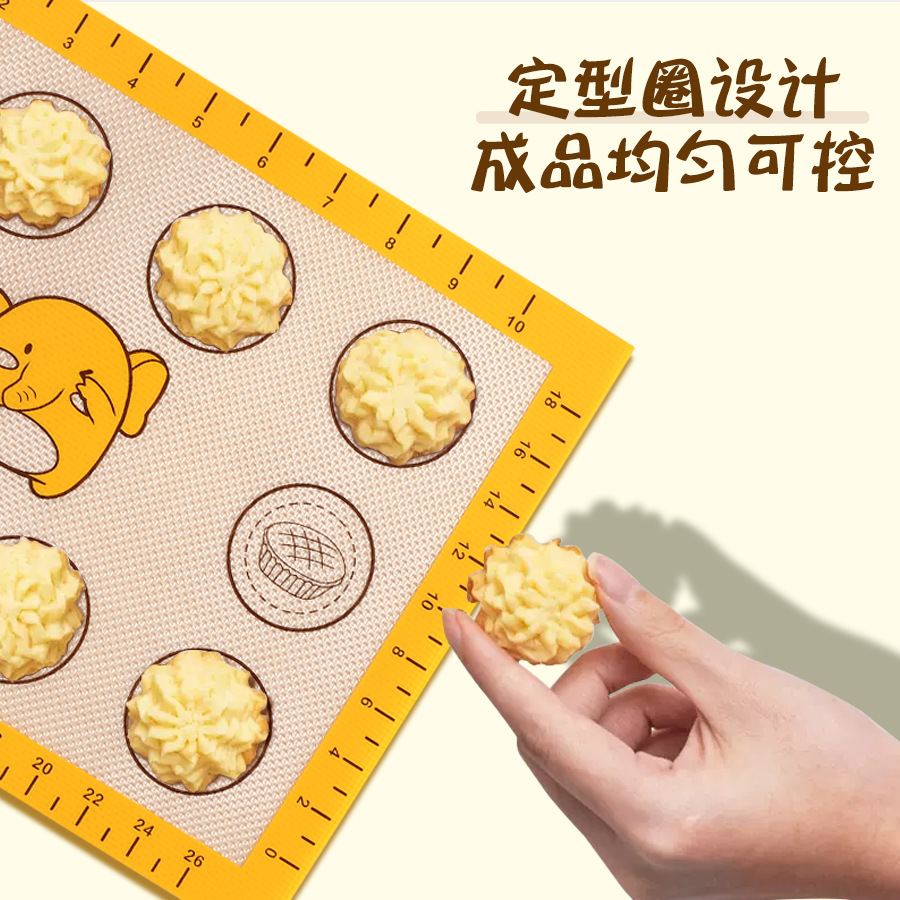 New Silicone Fiberglass Naughty Elephant Style Baking Mat Kneading Mat Rolling Dough Mat Cartoon Baking Kitchen Accessories