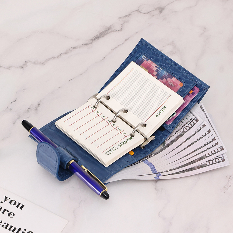 Multifunctional Storage Clip, Genuine Leather Portable Mini Notepad, Coin Purse, Women's Bag, Cross-Border Amazon Best Seller