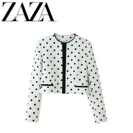 ZAZA 自制欧美风 批发女装 时尚百搭波点短款西装外套2798238070