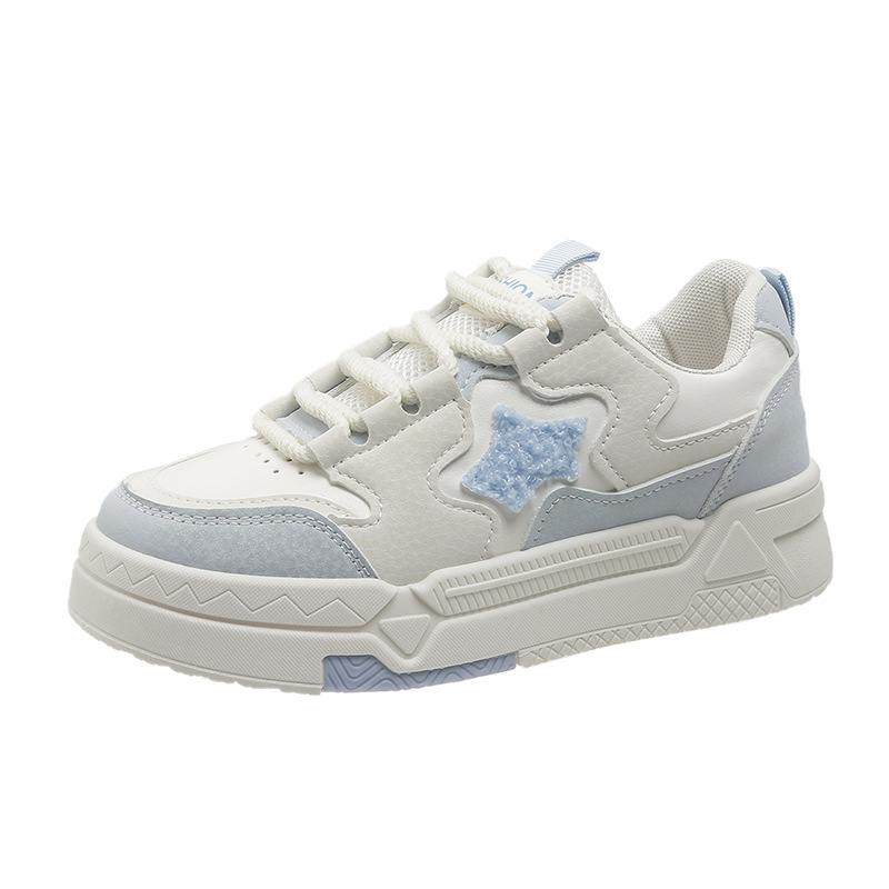 Women's Star Sneakers 2026 New Summer Versatile Niche Thick-Soled Casual Sports Shoes Spring And Autumn Popular Soft-Soled White Shoes_vogvips.com