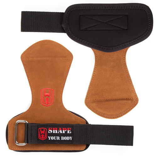 Weightlifting horizontal bar cowhide palm guards for men and women fitness gloves wrist guards for pull-ups and deadlifts auxiliary grip strength belt