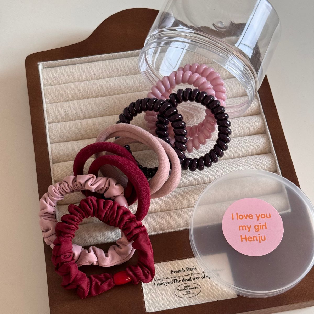 Diez piezas en caja simple doblado línea telefónica bobina de cabello 2024 nuevo versátil de alta elasticidad correa de correa duradera