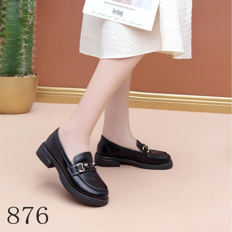 显脚小漆皮乐福鞋女2025春秋新款一脚蹬黑色英伦小皮鞋厚底JK单鞋|undefined