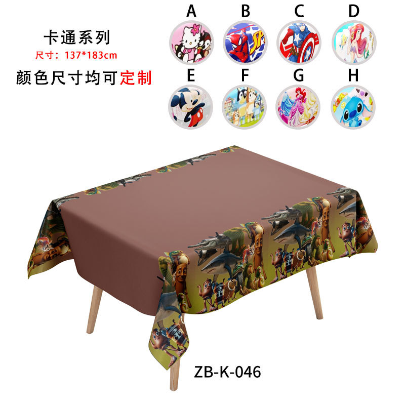Mantel desechable para fiesta de la Copa Mundial 2026, mantel de Disney perlado, material MOPP sin necesidad de lavado