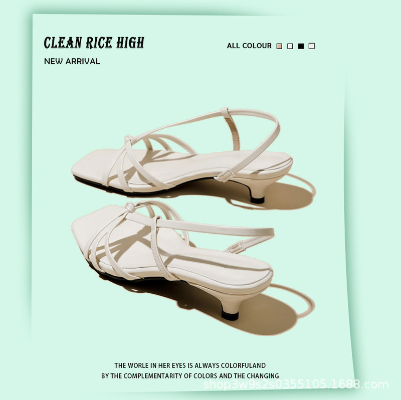 White Sandals for Women 2026 Summer New Style Fashionable High-End Exquisite Comfortable Versatile Travel High Heels White Sandals for Women 2026 Summer New Style Fashionable High-End Exquisite Comfortable Versatile Travel High Heels