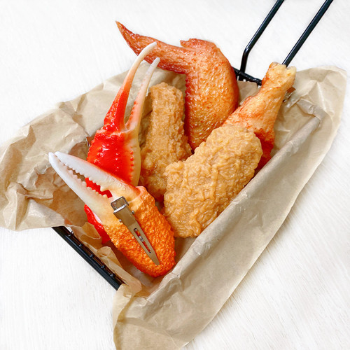 Fun and creative simulated food fried chicken wings Orleans chicken legs hairpin funny hairpin hair accessories side clip headdress