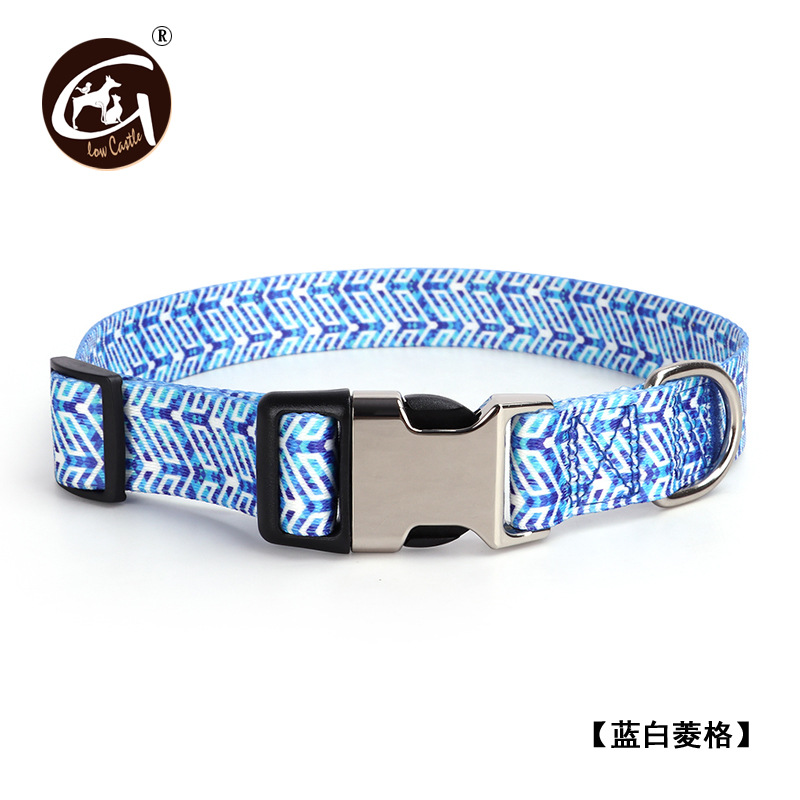 파란색과 흰색 능형