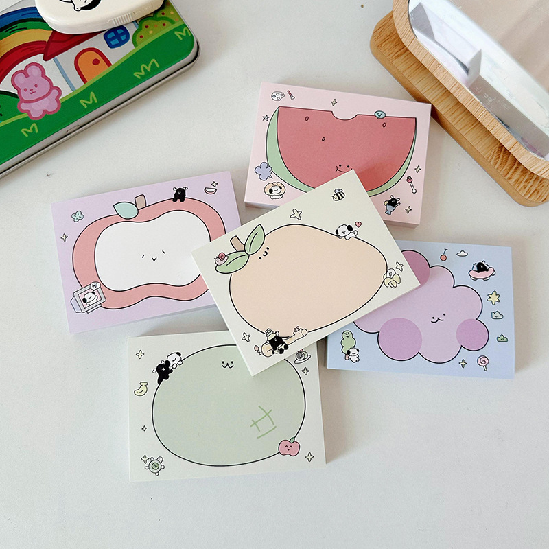 1 Piece Cartoon Fruit Learning School Paper Cute Sweet Sticky Note display picture 2