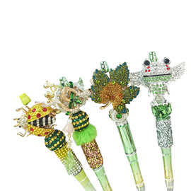 TK DIY Pen跨境直播手工DIY重工bling串珠笔圆珠笔笔杆一件代发
