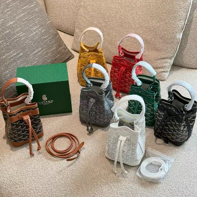 新款 GOYARD戈雅Petit Flot迷你水桶包 经典印花小牛皮单肩手提包|undefined