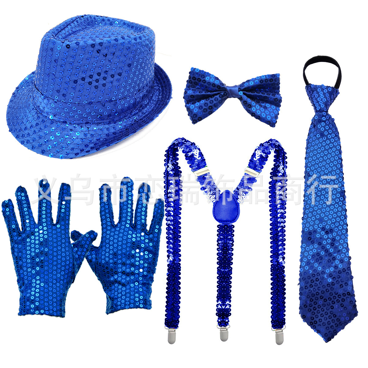 70s DISCO espectáculo accesorios esquinilla sombrero corbata guantes cinturón hombre conjunto Xiaoyin TEMU en stock